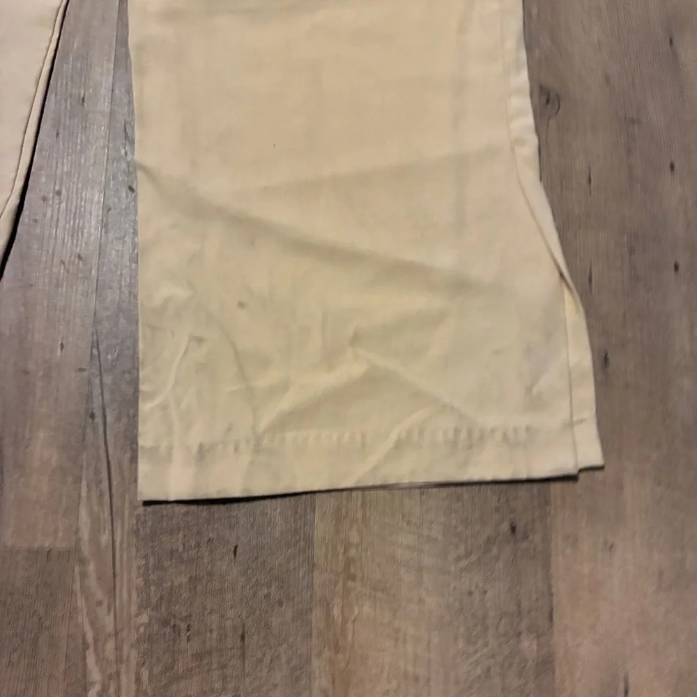 H&M Beige Straight-Cut Wide Leg Trousers
